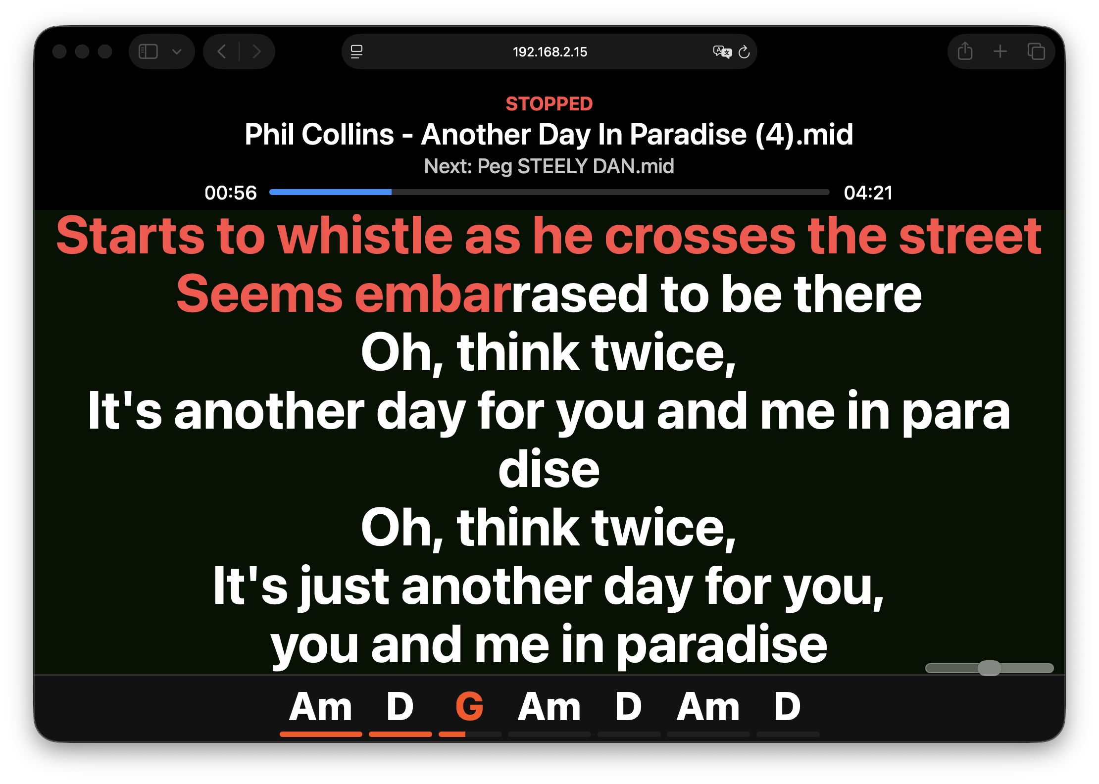 Merik lyrics viewer basic mode